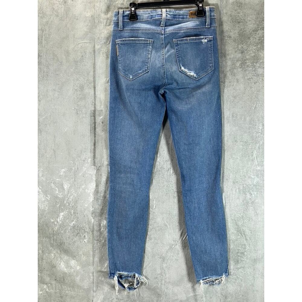 PAIGE Women's Atterberry High-Rise Hoxton Cropped Raw Hem Skinny Jeans SZ 25 - Picture 2 of 11